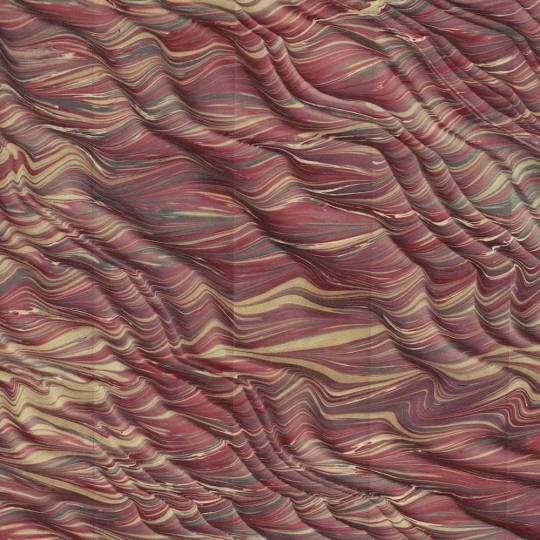 Hand Marbled Paper Moire Pattern in Burgundy ~ Berretti Marbled Arts